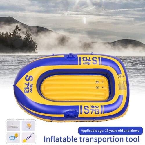 Kayak Thicken Safe Inflatable Boat For Single-person PVC Rowing Fishing Boat Kayak For Outdoor Driving Fishing Water Sports
