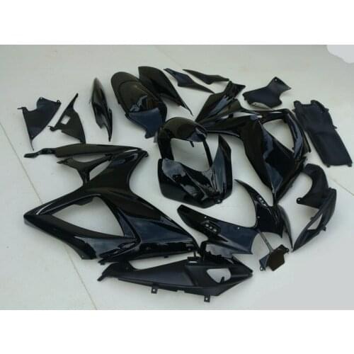 Motorcycle Fairing kit for SUZUKI GSXR600 750 K6 06 07 GSXR 600 GSXR750 2006 2007 ABS All gloss balck Fairings set+Gifts SB89
