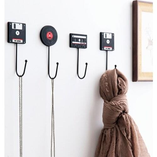 Kitchen Retro Stainless Steel Wall Decor Hooks Holder Wall Hook Hanger Clothes Coat Key Hanger Door Hook Bathroom Storage Shelf