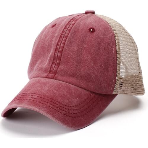 Summer Mesh Baseball Cap Solid Men Women Adjustable Hip-Hop Hat Unisex Casual Outdoor Shade Sunscreen Bone Dad Hat Snapback Cap