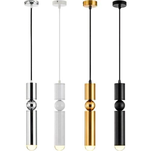 Column Small LED Pendant Lights Northern Europe Minimalist Hanging Lamp For Bedside Restaurant Living Room Indoor Lights Fixture