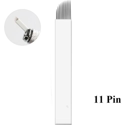 Tebori Microblading 11 Pin Needle Blade Permanent Makeup Eyebrow Tattoo Needles for Manual Tattoo Pen Free Shipping