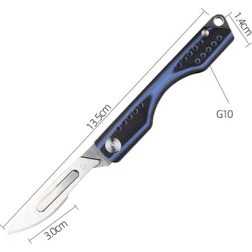 Mini Portable EDC Folding Knife, Key Knife, Utility Knife, Portable Tool, Paper Cutting Knife, Outdoor Emergency Tool, G10 Blade