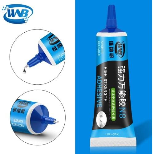 WNB N8 50ml Multi Purpose Liquid Adhesive Epoxy Resin LCD Touch Screen CellPhone Tablets Repair Industrial Strength Super Glue