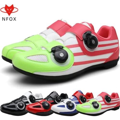 Mtb mountain bicycle men women mountainbike Synthetic Rubber Breathable Waterproof Lockless cycling shoes Red Black Blue Green