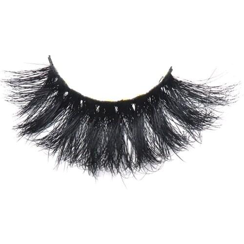 Mink Lashes 25mm 5D Mink Eyelashes Fluffy Messy Lashes Handmade Reusable Natural Eyelashes Popular False Lashes Makeup