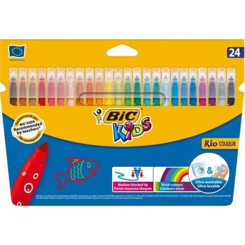 Original Bic Kids Couleur Washable Felt Paint Pen 24 Color