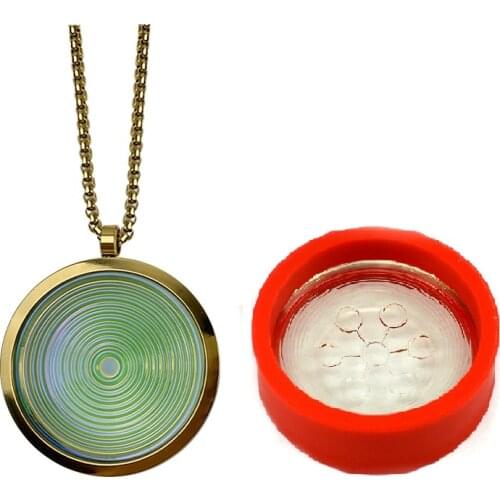 Alphaspin Quantum Bio Scalar Energy Glass Pendant Necklace with Energy Bio Disc 2 with Rubber Protector