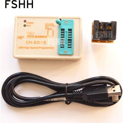 Program CH2015 USB High speed programmer+SSOP8 to DIP8 Adapter 24/93/25 eeprom/25 spi flash USB Programmer FREE SHIPPING