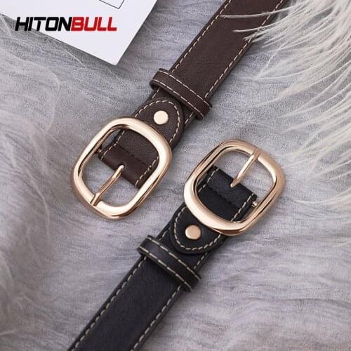 HITONBULL Vintag Simple Fashion Womens Belt Hight Quality Casual Pants Jeans Brand Waistband Hight Quality Female Leather Belts