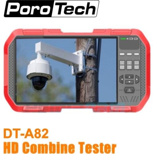 7 Inch WIFI CCTV Tester Monitor H.265 4K IP TVI CVI AHD Analog Camera Tester Monitor with POE ONVIF RJ45 cable TDR test DT-A82