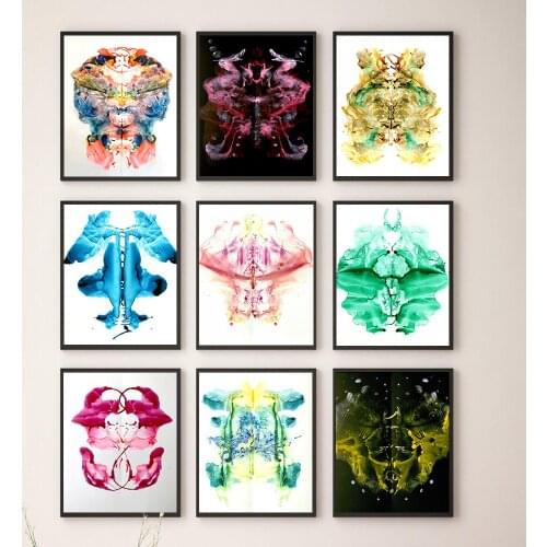 Bohemian Ink Inspired PsychologyUnique Poster Wall Art Modern Canvas Paintings and Prints Psychotherapist Clinic Home Decoration