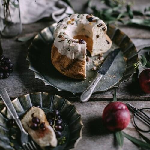 Handcrafted Vintage Metal Tray Unique Floral Rim Antique Metal Tray Round Rustic Retro Iron Plates For home Church Wedding 1217