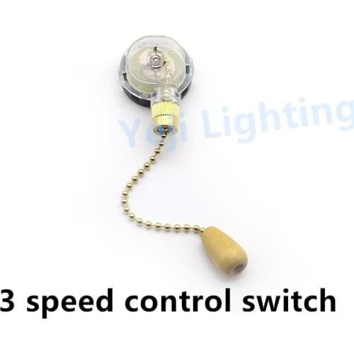 Ceiling fan switch Pull chain cable wire cord 3 speed 3 level zipper switch Lamp speed regulation shift Lighting accessories