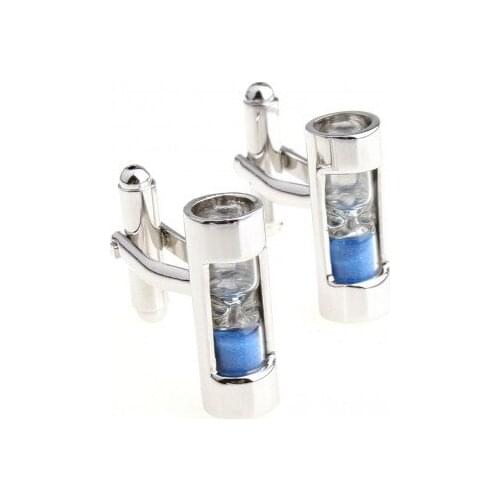 Blue Color Hour Glass Cufflink 15 Pairs Free Shipping