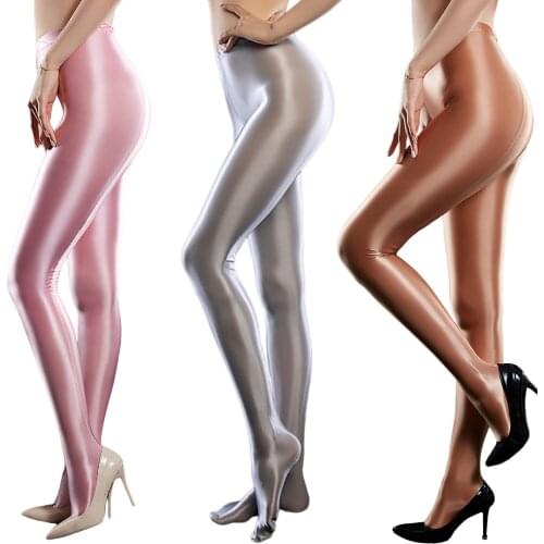 Metelam Womens Sexy Shiny Shine Glossy Pantyhose Semi-Opaque Silky Smoothly Bodycon Tights