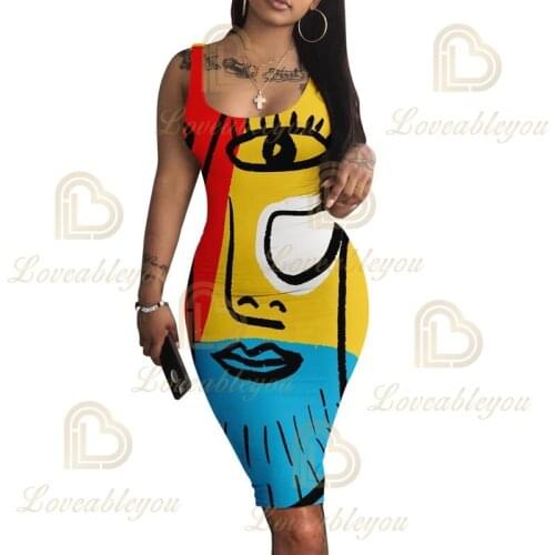 Vestidos Mujer Verano 2021 Busty Womens Sling Dress Slim Sexy Dress Ladies Robe Casual Sleeveless Evening Club Party Dress