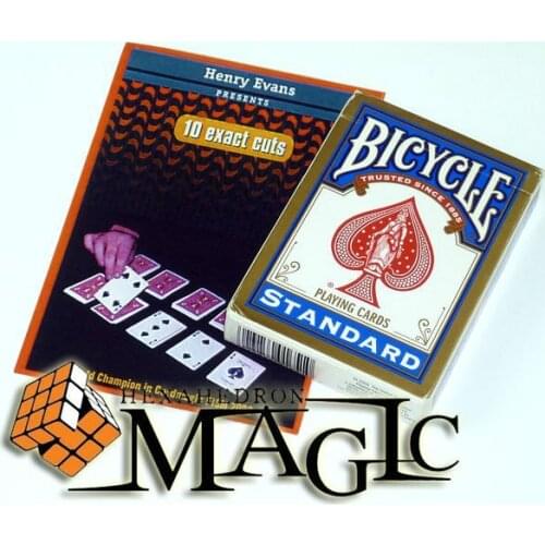 10 Exact Cuts by Henry Evans (real Bicycle card) /close-up mentalism magic trick / wholesale