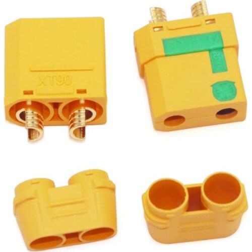 Amass 2PCS XT90-S Anti Spark Connectors Male Female Plug XT90S Cover Sheath Sparkproof For RC Lipo Battery Plug Accessories