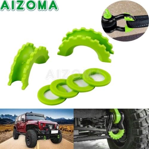 2x Car Accessories Shackle Protector Cover Fluorescent Shackle Isolator Anti Rattle Protection Towing Parts Bumper Protective