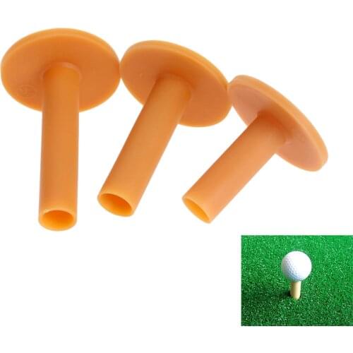 Gohantee 3Pcs Rubber Golf Tee Sports Ball Tees Holder 54mm/70mm/83mm Durable Golf Mat Training Practice Aids Golf Accessories