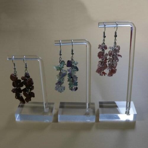 3x Acrylic Earrings Display Rack Drop Earring Holder Hanging Rack Display Stand