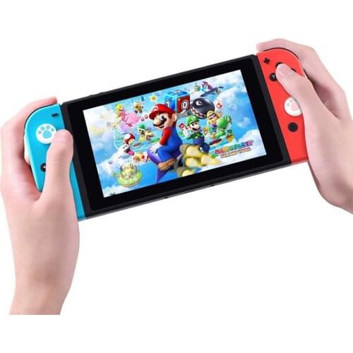 4Pcs Cat Paw Thumb Grips Cover Silicone Cute Cartoon Joystick Rocker Cap for Nintendo Switch/Lite Joycon Controller Case