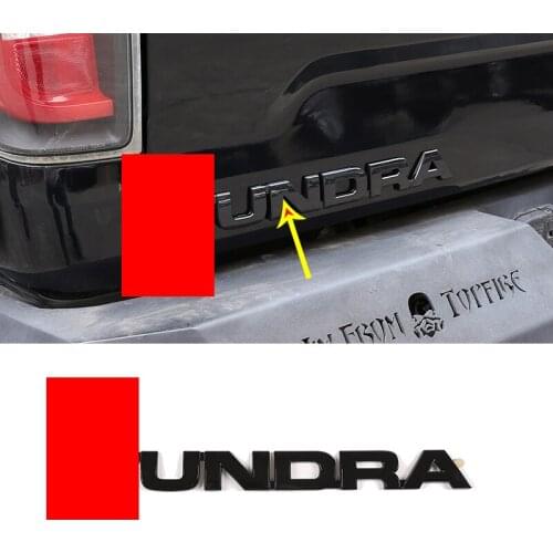 ABS Car Styling Tail Box Letter Car Label Car Sticker for Toyota Tundra Car Exterior Parts (Large and Small) 4 Colors
