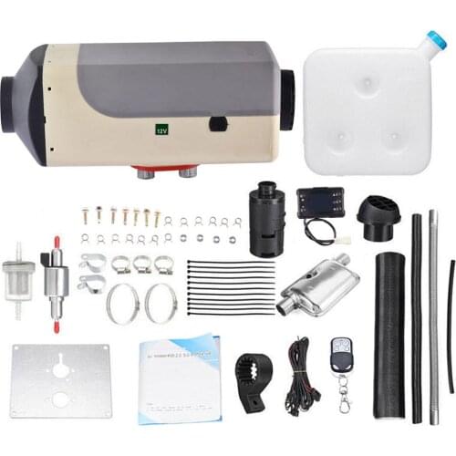 Car Heater 12V 5kw Diesels Air Parking Heater +LCD Key Switch+Remote+Silencer For RV/Trailer/Trucks/Camper Van