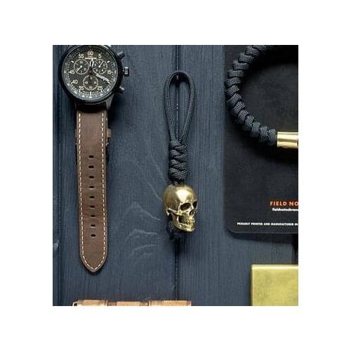 Goth Skeleton Handmade Keychain for Women Unisex Skull Key Chains Accessories Mens Dragon Hand Braided Rope Bag Charm Jewelry