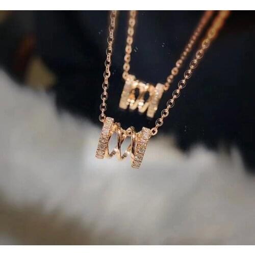 High-end Rose Gold Small Waist Pendant Necklace Womens Jewelry Clavicle Chain Fashionable Party Jewelry925 Silver Jewelry