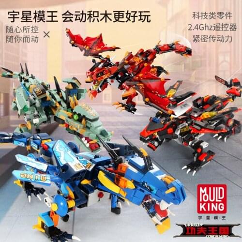 Kids Toy Bricks Figures Model Dragon Building Blocks Monster Remote Control APP Programming Children Education For Birthday Gift