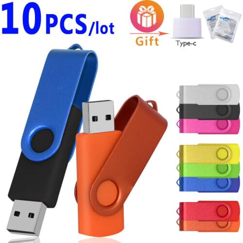 10PCS/lot Colorful USB Flash Drive High Quality 32GB 64GB U Disk Pendrive 4GB 8GB 16GB Pen Drive U Stick USB Memory USB Stick