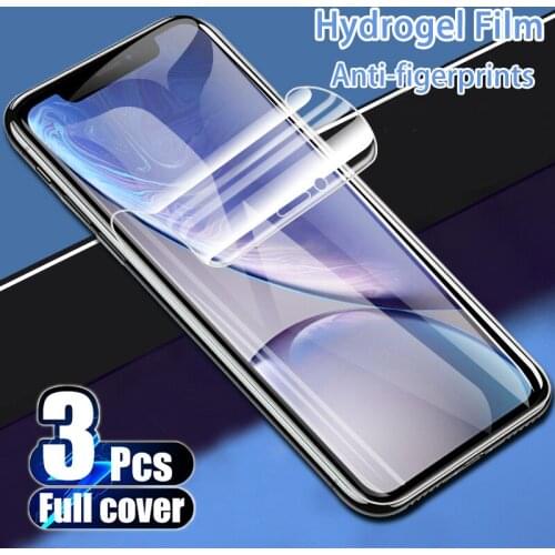 3/2/1 Pcs Hydrogel Film for iPhone 7/8 7/8Plus X/XS XS Max XR 11 11Pro 11Pro Max 12 Mini 12/12Pro 12Pro Max Screen Protector