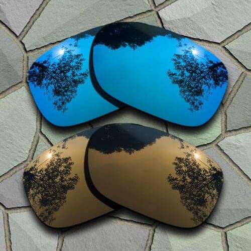 Sky Blue&Bronze Copper Sunglasses Polarized Replacement Lenses for Oakley Twoface