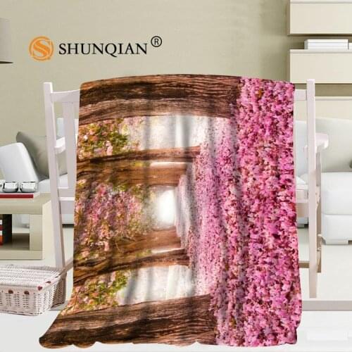 Custom Forest Pattern Travel Blanket Home TV Casual Relax for Family Soft Fluffy Warm Blanket #QWE980J