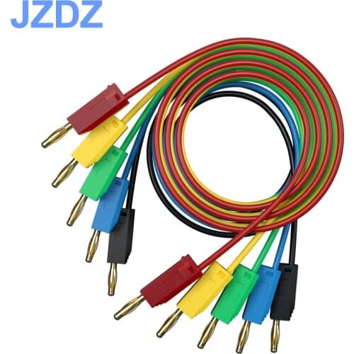 JZDZ 5pcs MultimeterTest Lead with 2mm Banana Plug male plug on both ends stackable 5 colors J.70001