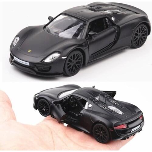 1/36 Scale Porsche 918 Diecast Alloy Model Pull Back Car Collection Toy Gifts for Kids