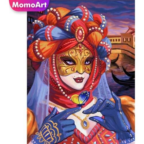 MomoArt Diamond Embroidery Woman Full Drill Square Diamond Mosaic Portrait Cross Stitch Sale Art Painting Needlework Wall Art