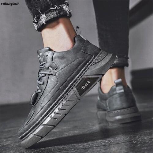 Shoes Mens Autumn And Winter High-Top Shoes British Style Running Sports Mens Shoes Small Leather Shoes Tooling Boots Men