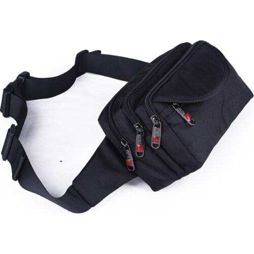 Men Polyester Fanny Pack Bum Bag Anti-theft Money Pouch Wallet Casual High Quality Male Nylon Sling Chest Waist Pack Hip