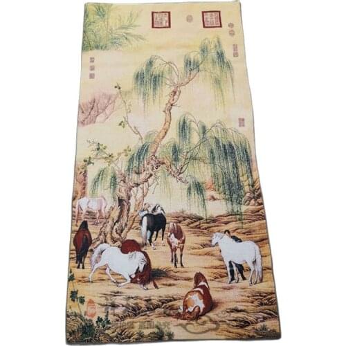 Chinese style sofa background wall decoration (eight horse picture) hanging picture
