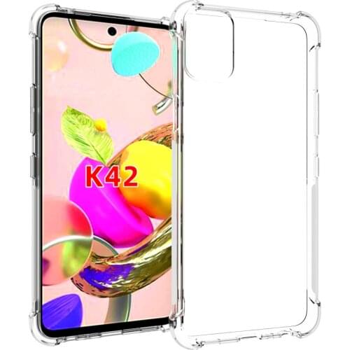 Crystal Clear Reinforced Corners TPU Shock Absorption and Anti-Scratch Cover case for LG K42