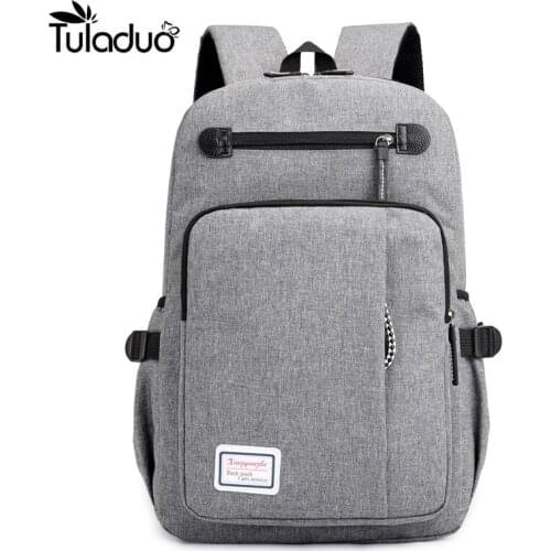 2020 Fashion Man Laptop USB Charging Backpack Large Capital Casual Style Business Travel Easy Matching Simple Bags High Quality