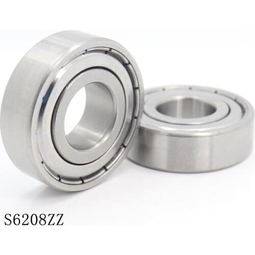 S6208ZZ Bearing 40*80*18 mm ( 1PC ) ABEC-1 S6208 Z ZZ S 6208 440C Stainless Steel S6208Z Ball Bearings