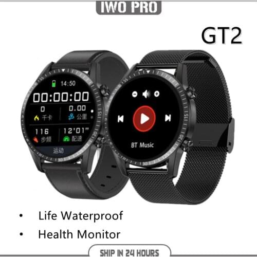 IWO PRO GT2 Smart Watch 2021 for Men Bluetooth Call Message Alerts Heart Rate Health Monitoring Andorid IOS PK L13