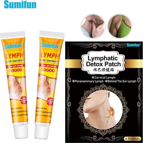 Sumifun 2 Types Lymphatic Detox Cream/Patch Drainage Mammary Accessory Lymph Ointment Lymph Node Anti-Swelling Treatment Plaster