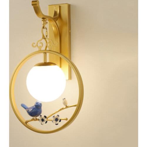 New Chinese Style Led Wall Light Modern Minimalist Wall Lamps for Living Room Aisle Tea House Pub Glass Lamp