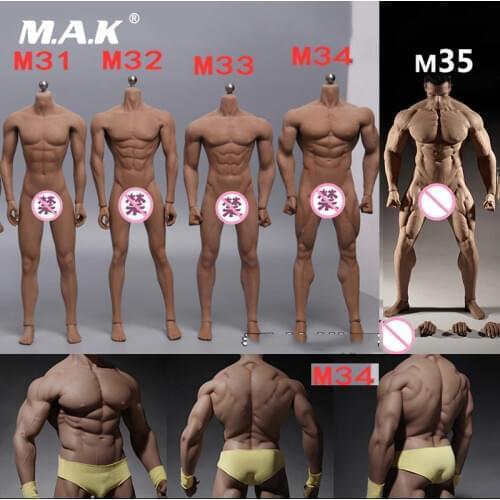 NEW 1/6 Steel Stainless Skeleton body TBLeague M30 M31 M32 M33 M34 M35 M36 Super Flexible seamless male doll Suntan Man body