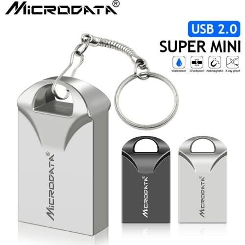 High Speed USB 2.0 Mini Flash Drive 16GB 32GB 64GB 128GB Pendrive Waterproof Metal usb flash drive Pen key chain memory Sticks